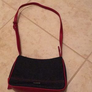 Red and jean small purse